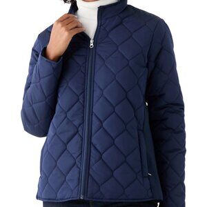 NWT Kim Rogers Women's Side Rib Puff Jacket, Large and XL, Dark Navy Blue